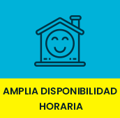 Amplia disponibilidad horaria